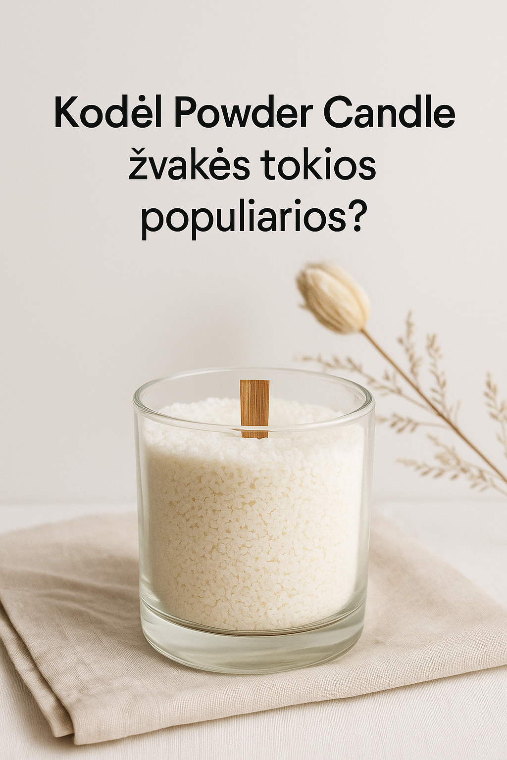 Birau (miltelinės)vaško žvakės – inovatyvus ir tvarus sprendimas namų jaukumui